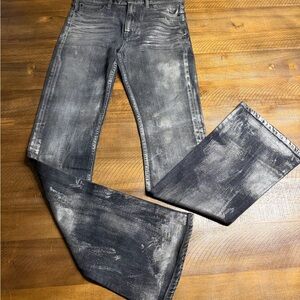 Vintage Ralph Lauren PURPLE LABEL Black Jeans Size US 27 Made in Italy